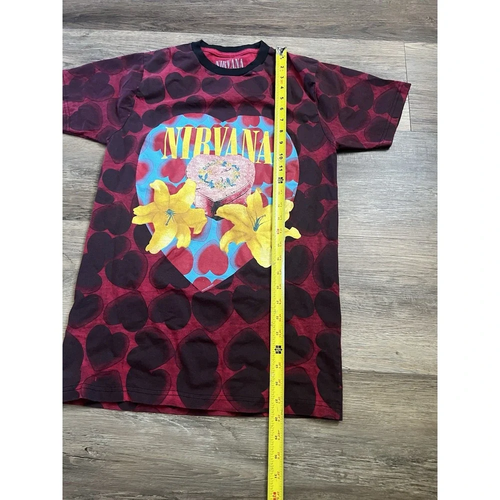 Nirvana Heart Shaped Box T Shirt Medium All Over Print In Utero Band Tee 2019